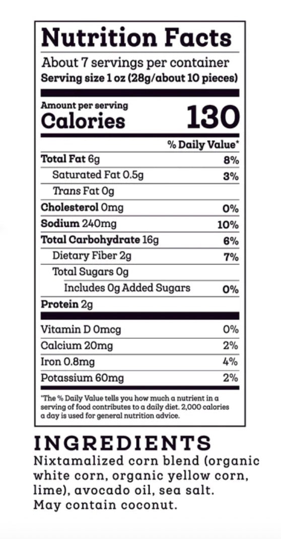 Sea Salt Maize Tortilla Chips