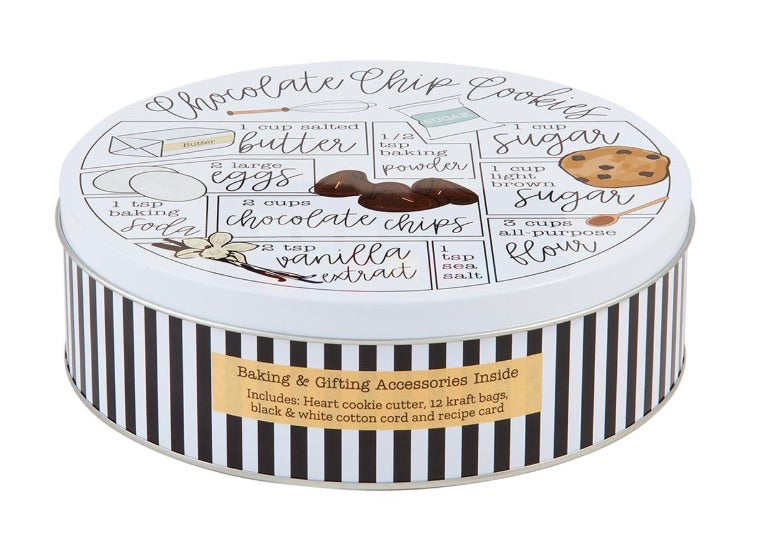 Chocolate Chip Recipe Tin Box