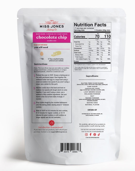 Gluten Free Chocolate Chip Cookie Mix