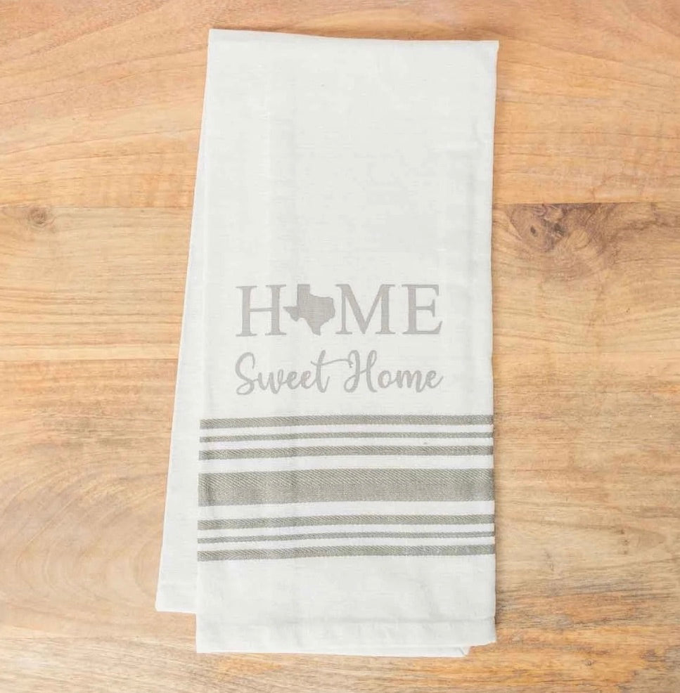 Home Texas Hand Towel--Cream/Gray