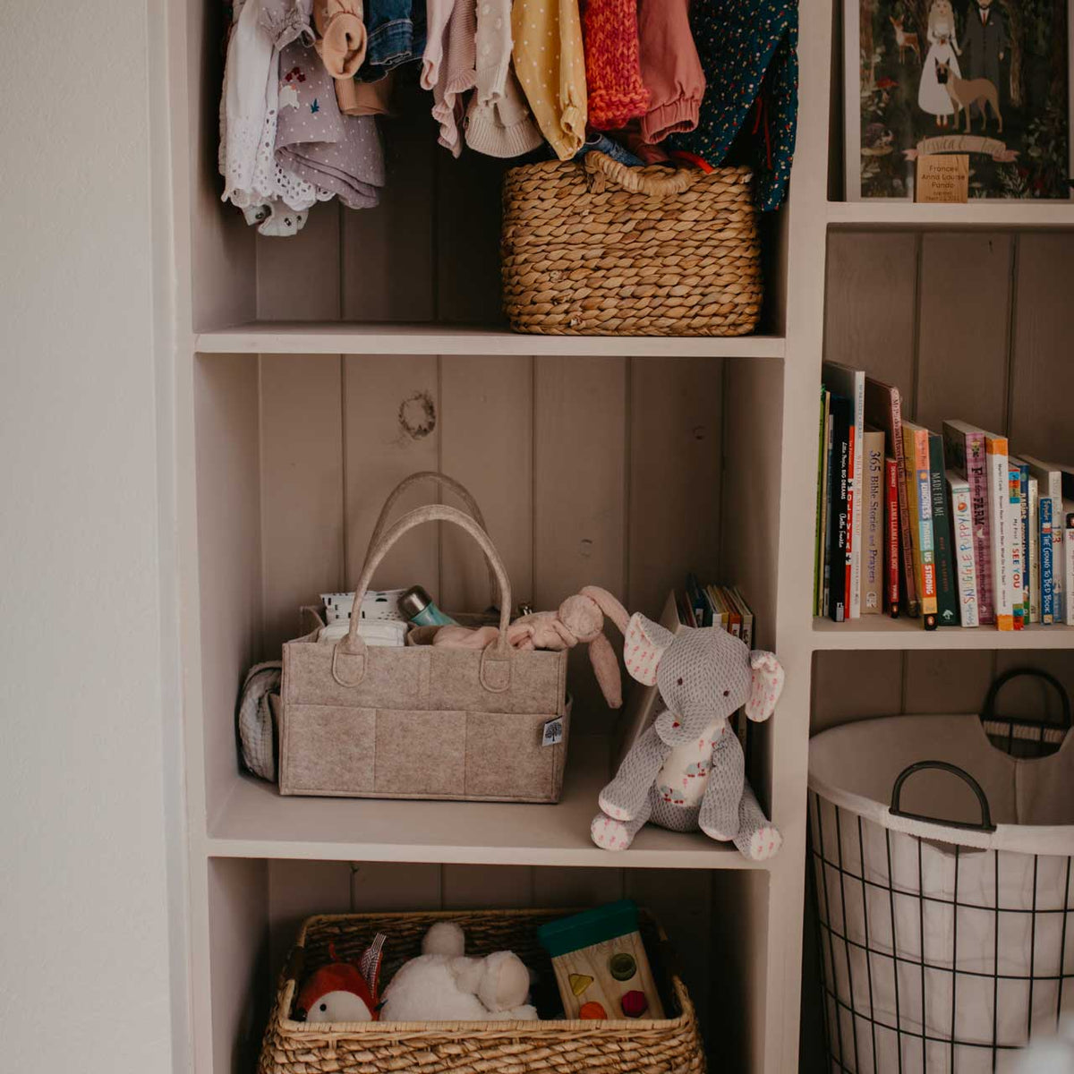 Diaper Caddy in Oatmeal: Regular (13 x 9 x 7")