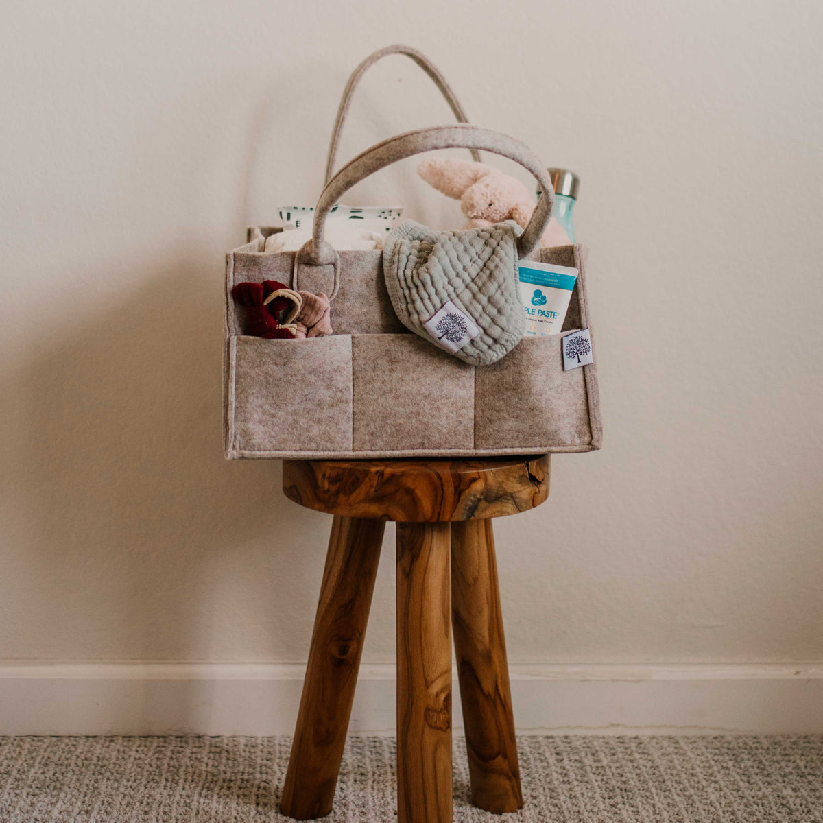Diaper Caddy in Oatmeal: Regular (13 x 9 x 7")