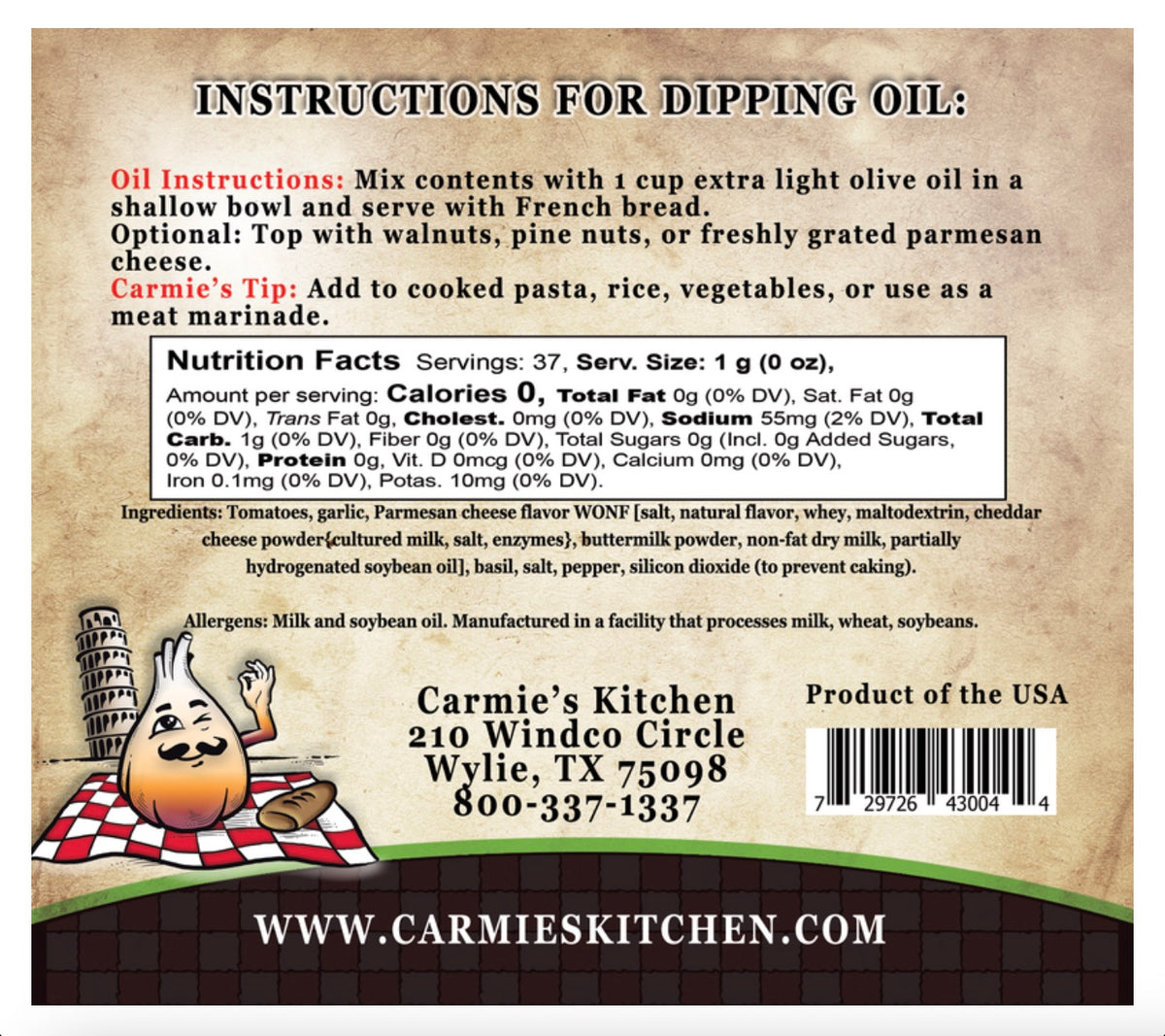 Basil Pesto Dipping Oil Seasoning