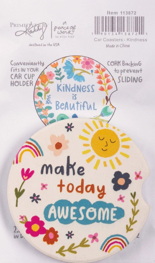 Kindness Car Coasters