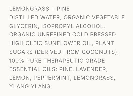 Toilet Spray---Lemongrass + Pine
