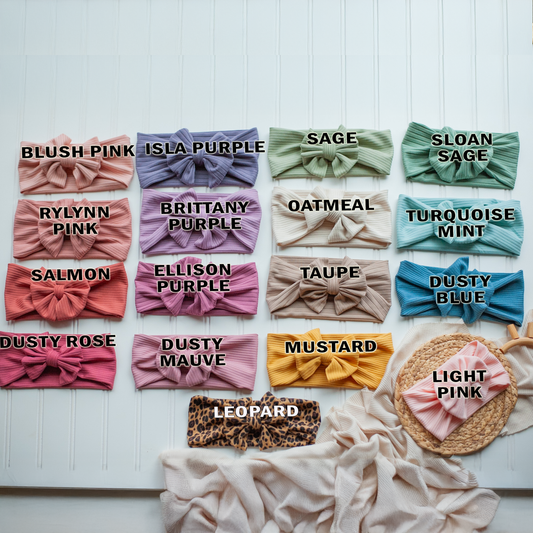 Baby Girl Headwraps - Handmade: Dusty Mauve