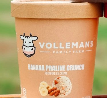 Volleman's Banana Praline Crunch Ice Cream