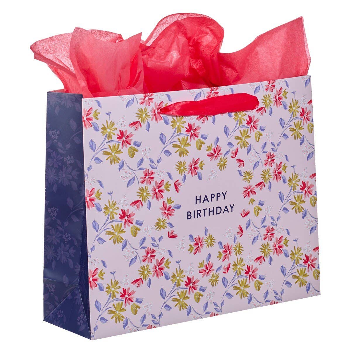 Gift Bag w/ Card LG Landscape Pink Happy Birthday