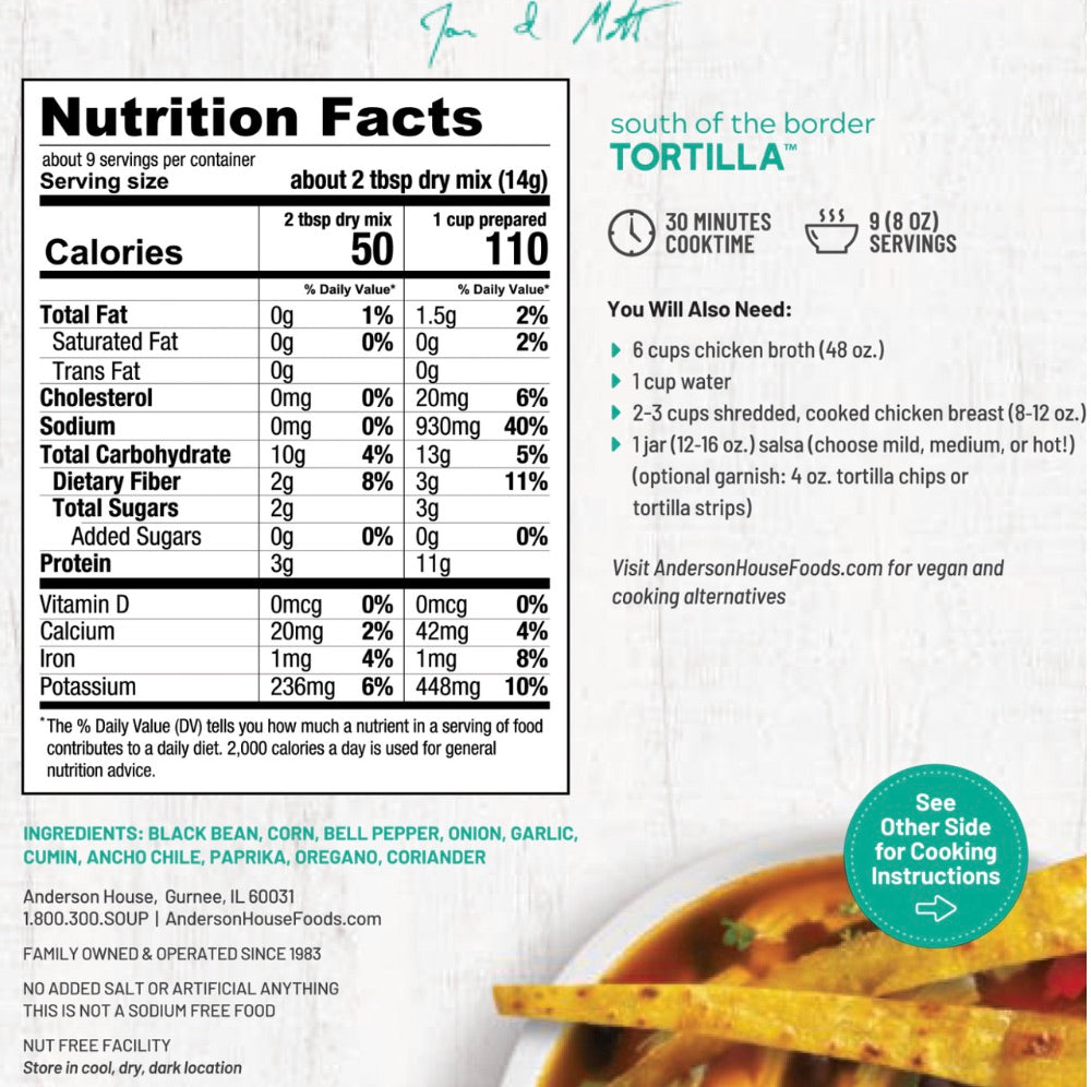 South of the Border Tortilla Soup Mix
