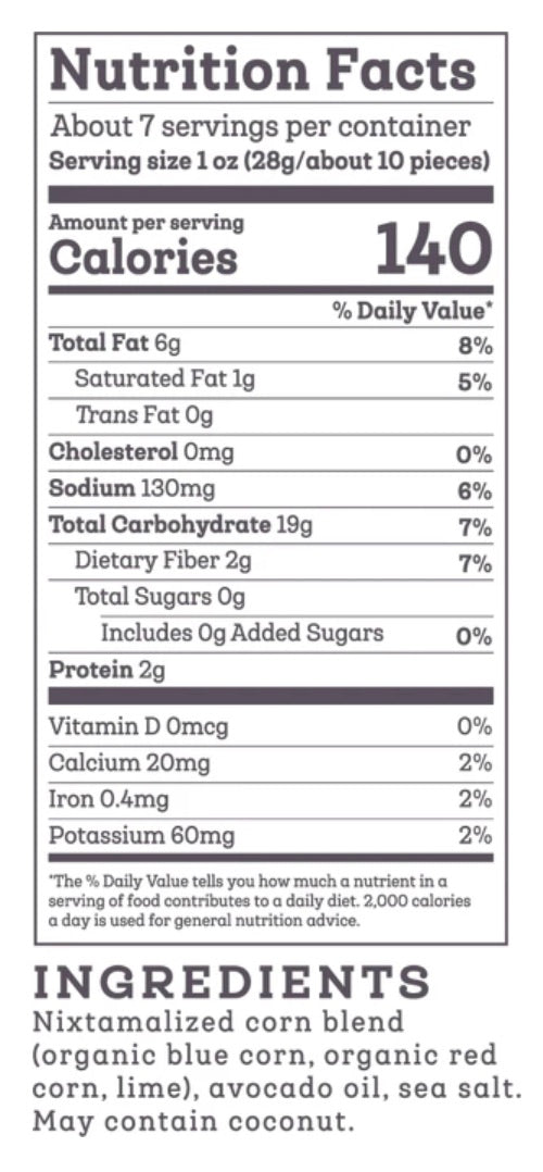 Blue Corn Maize Tortilla Chips