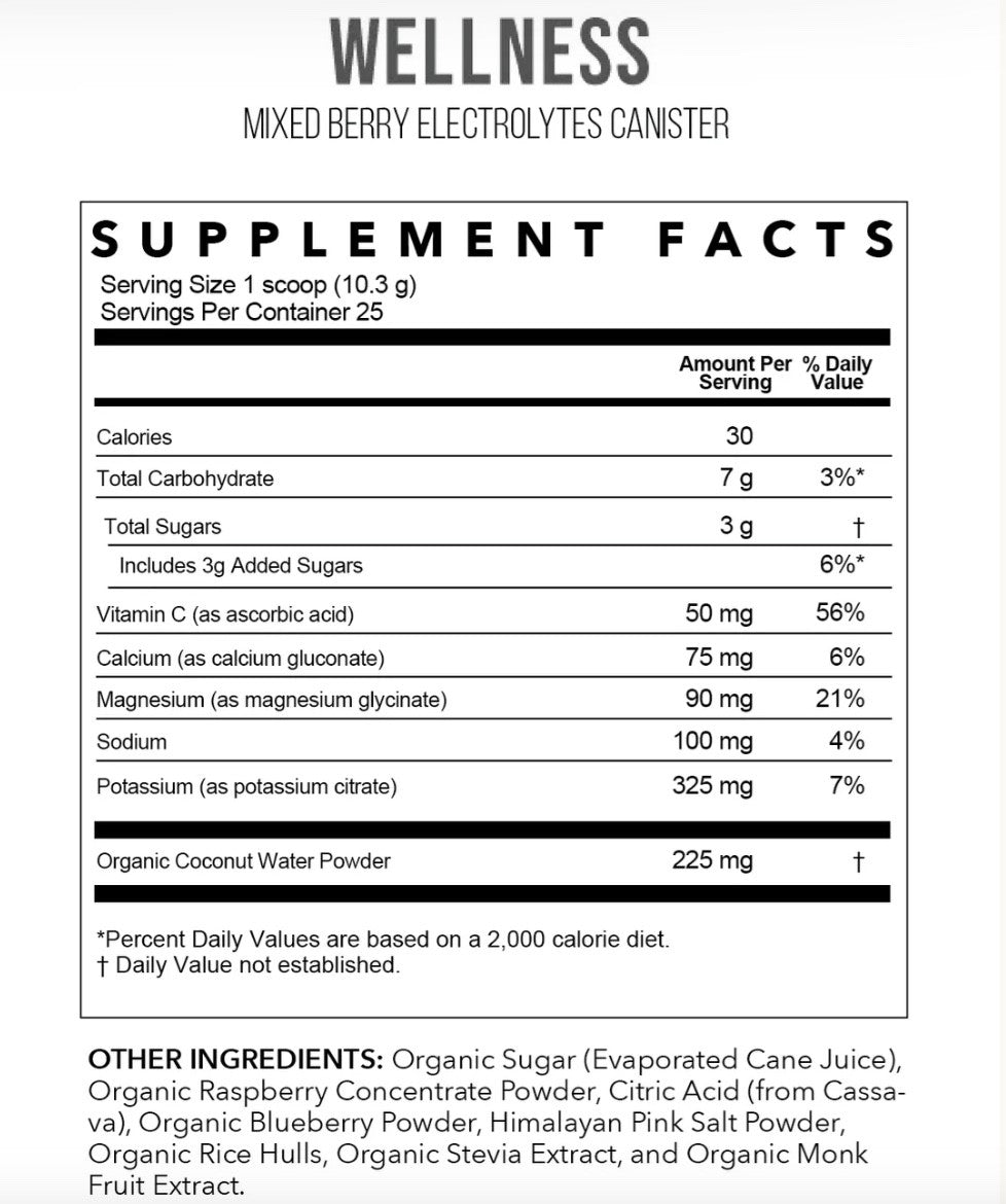 Electrolytes - Mixed Berry - 25 Serving Canister