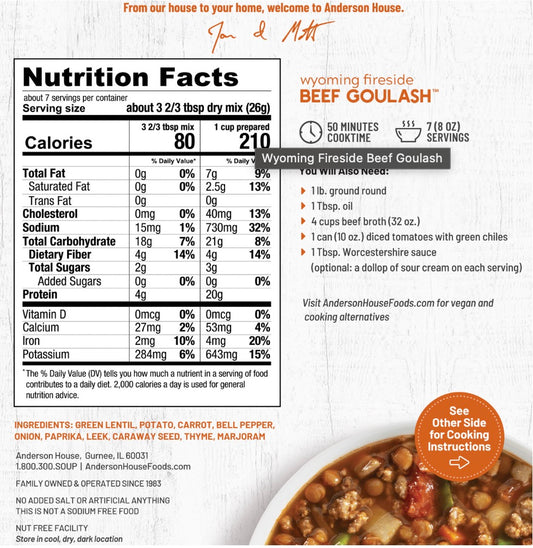 Wyoming Fireside Beef Goulash Mix