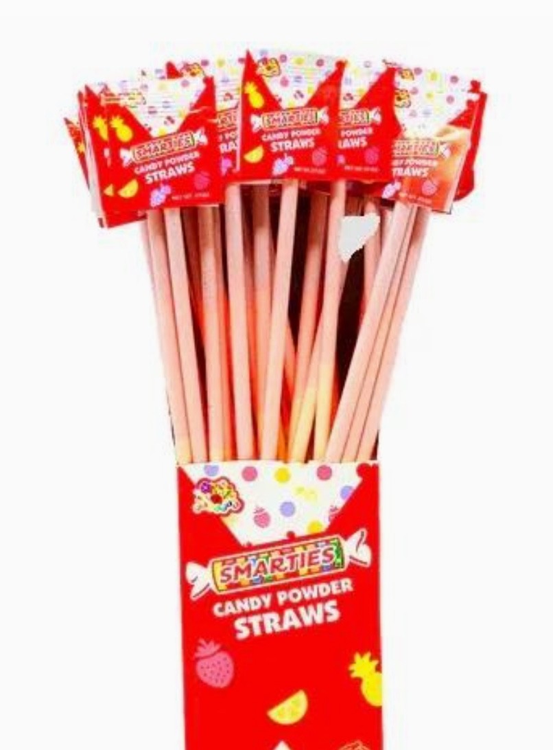 Smarties Giant Pixie Powder Straws