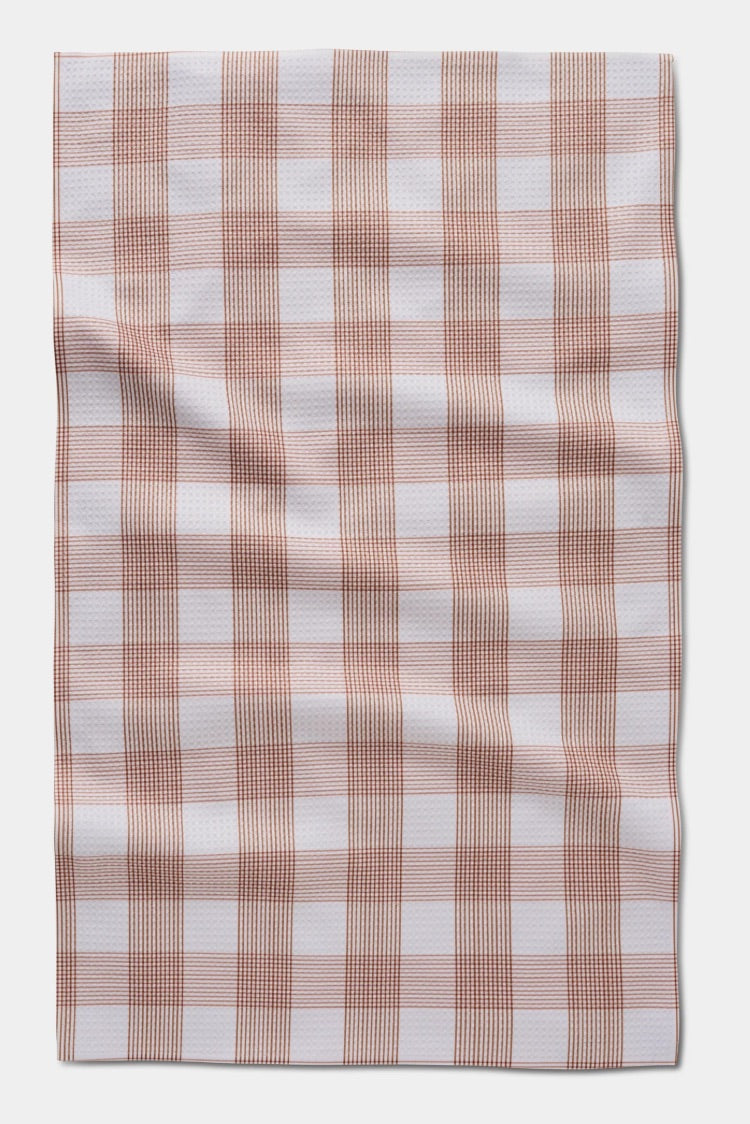 Vintage Gingham Natural Tea Towel