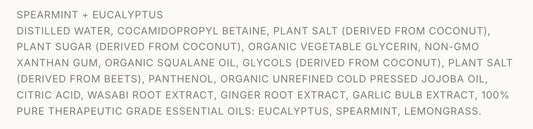 Shower Gel---Spearmint + Eucalyptus