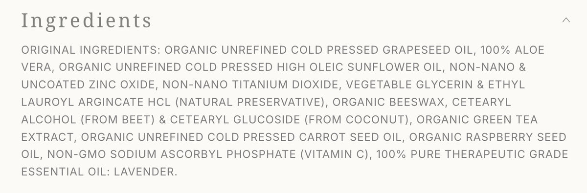 ORIGINAL Sun Shield/Sun Lotion