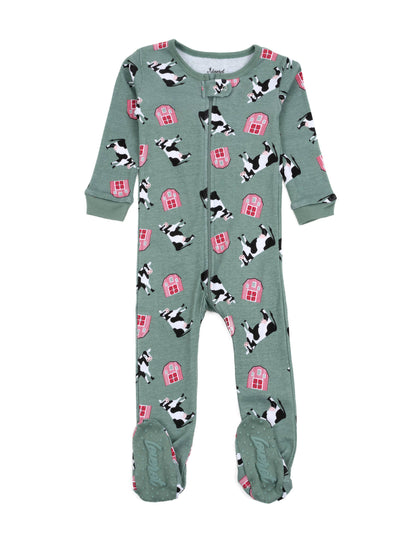 Baby Footed Cotton Pajama Print: CAMOUFLAGE, 3-6 Month