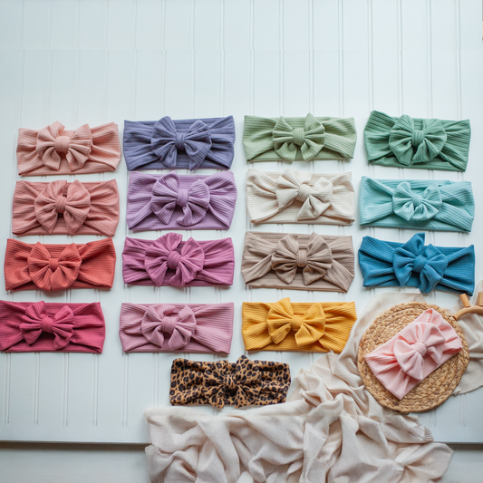 Baby Girl Headwraps - Handmade: Dusty Mauve