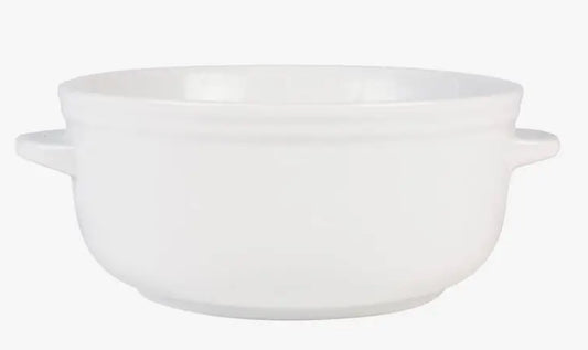White Porcelain Soup Bowls---