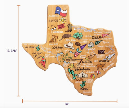 Texas Cutting Board with Artwork