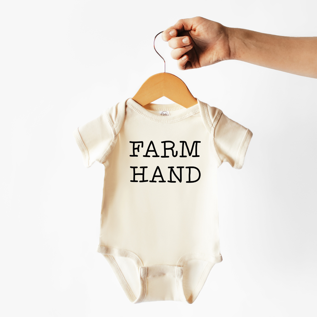 Farm Hand | 100% Cotton Baby Bodysuit or Tee: 12m tee