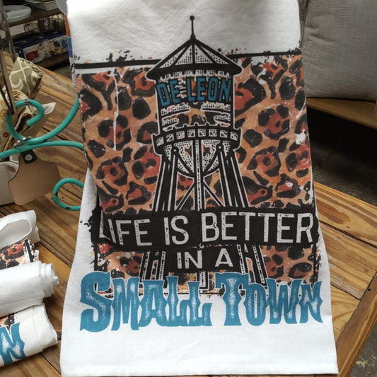 Small Town---De Leon Tea Towels