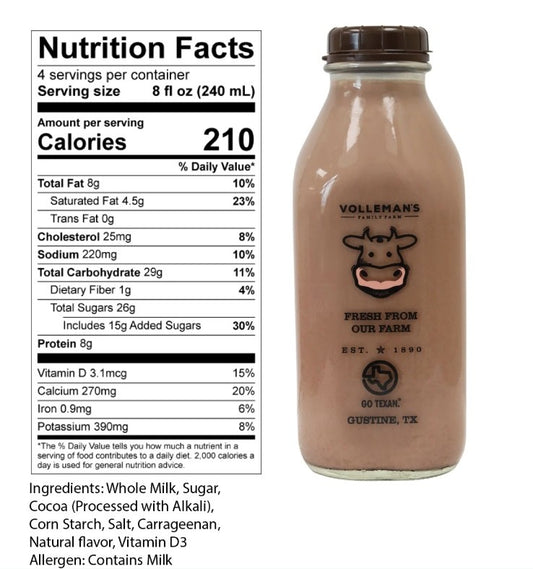 Volleman's Chocolate Milk - Qt.