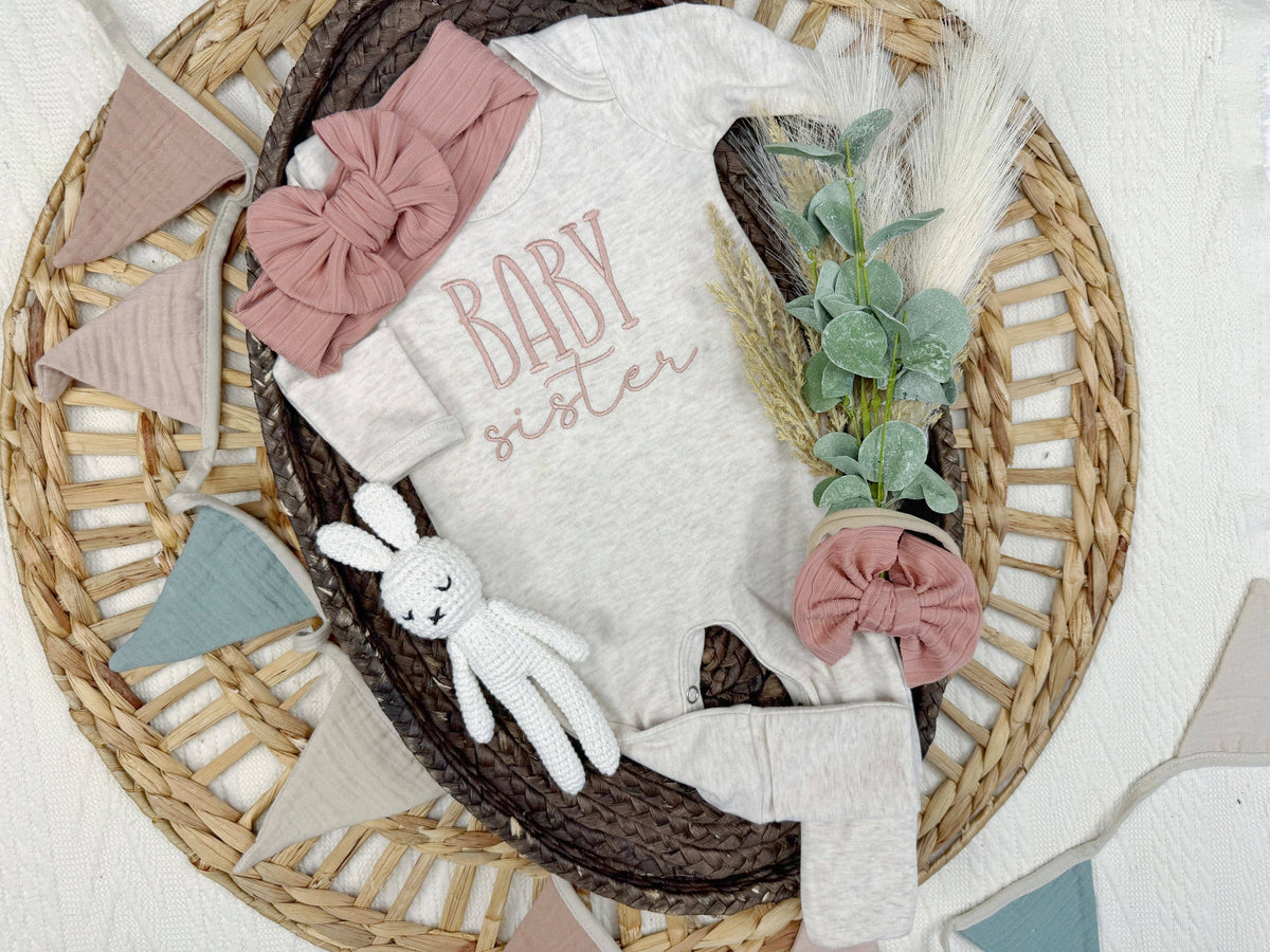 Baby brother footie | little sibling baby outfit: 0-3M, Baby brother footie only