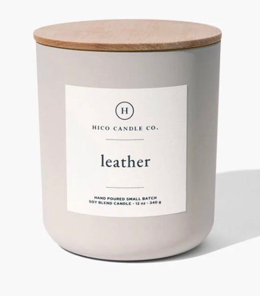 Leather 12 oz. Candle