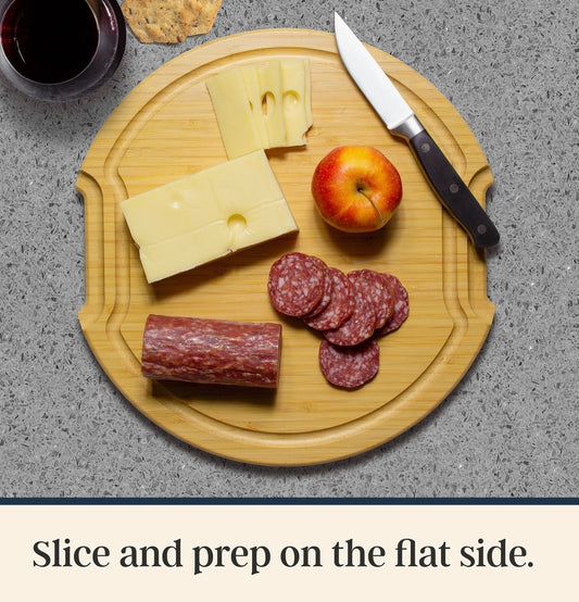 Flip, Serve, & Store Round Charcuterie Board with Locking Lid