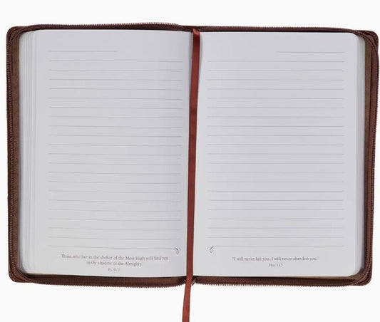 Journal with Elastic...Brown...Be Still and Know...