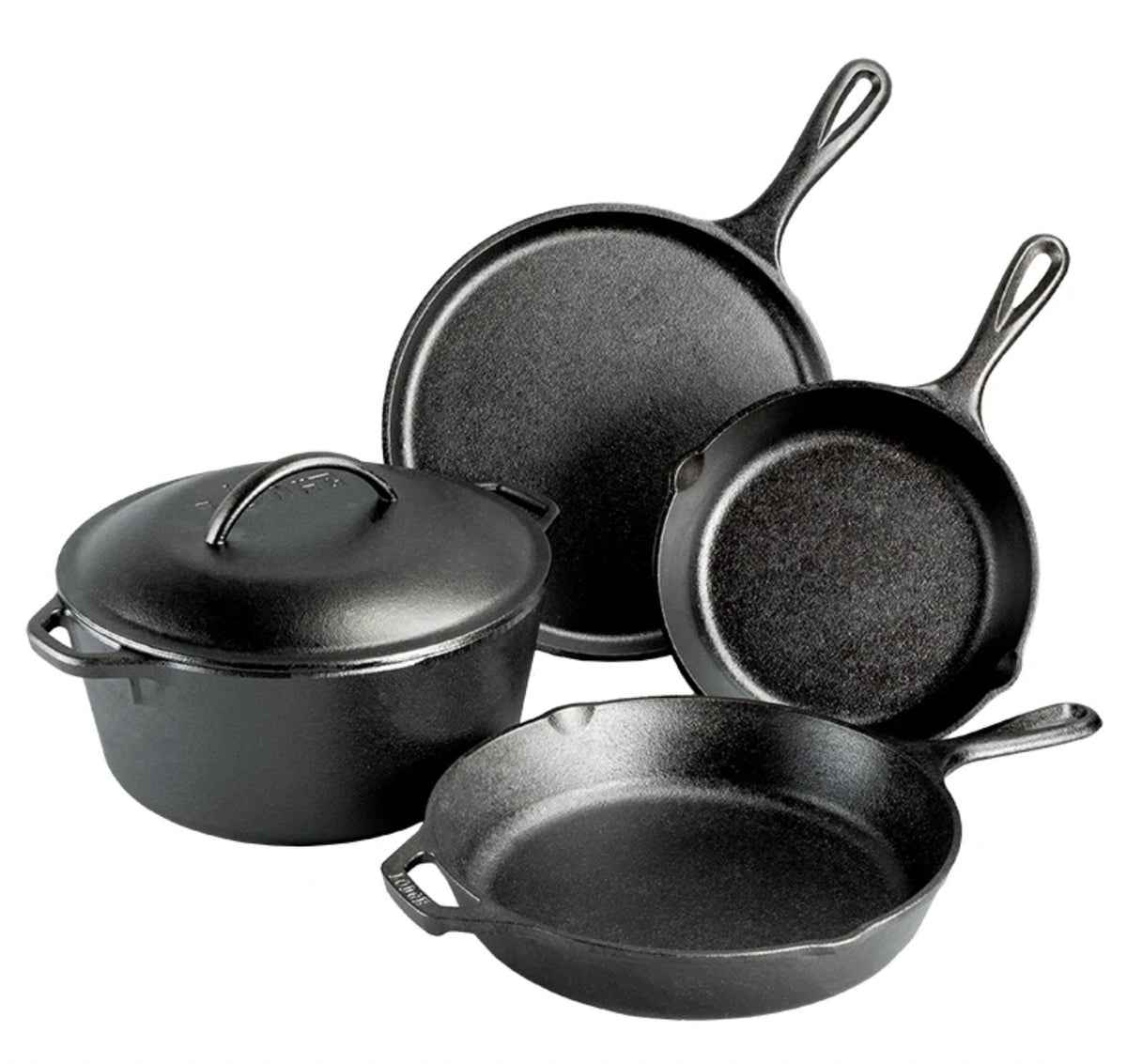 Lodge Cast Iron Seasoned 5-Piece Set
