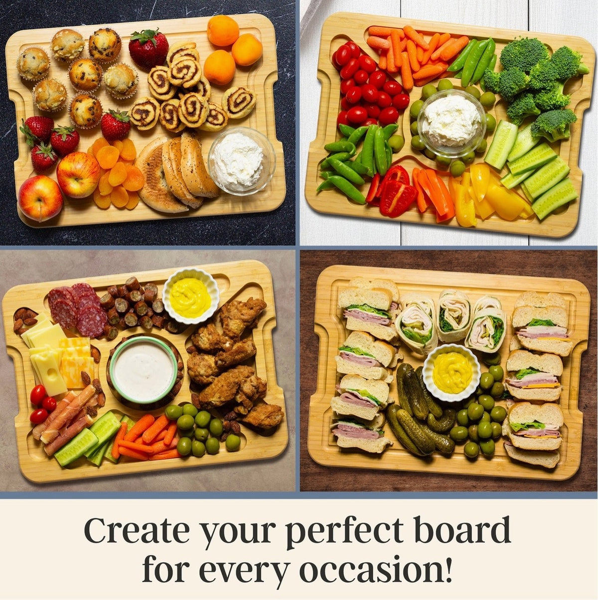 Flip, Serve, & Store Rectangle Charcuterie Board with Locking Lid