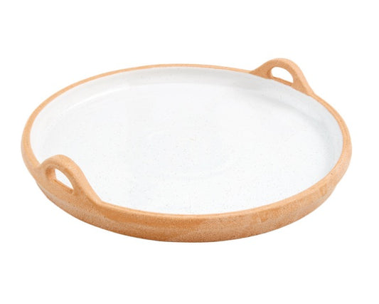 White & Terracotta Rust Platter