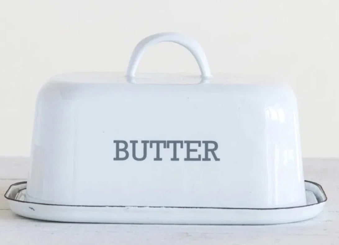 Enameled Butter Dish