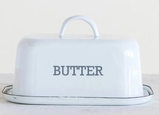 Enameled Butter Dish