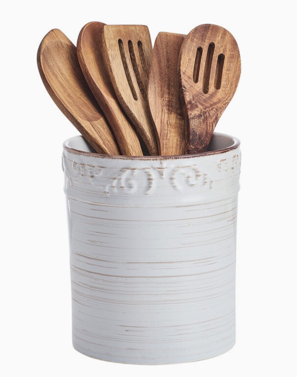 Trellis Crock WITH Utensils