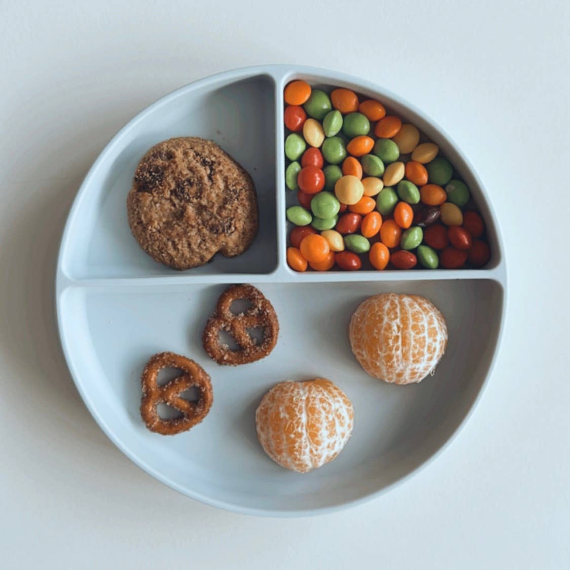 Baby Plate with Suction and  Divided Portions (Sky)