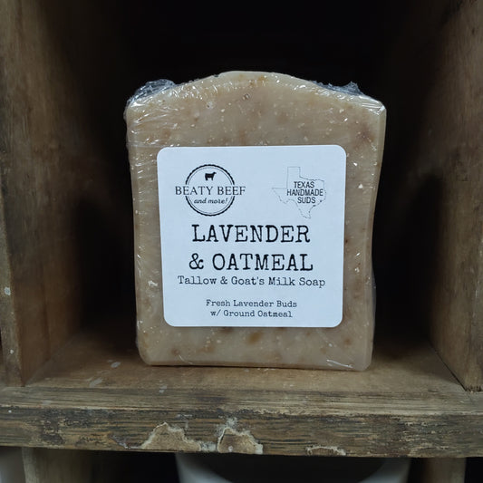 Lavender & Oatmeal Tallow & Goat's Milk Soap