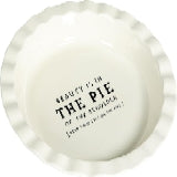 Creative Co-Op, White Round Stoneware Pie Dish
