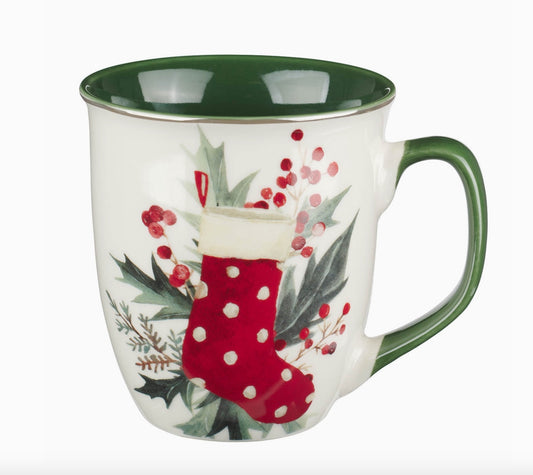 Christmas Time Berries---Mug Set - 2 pc