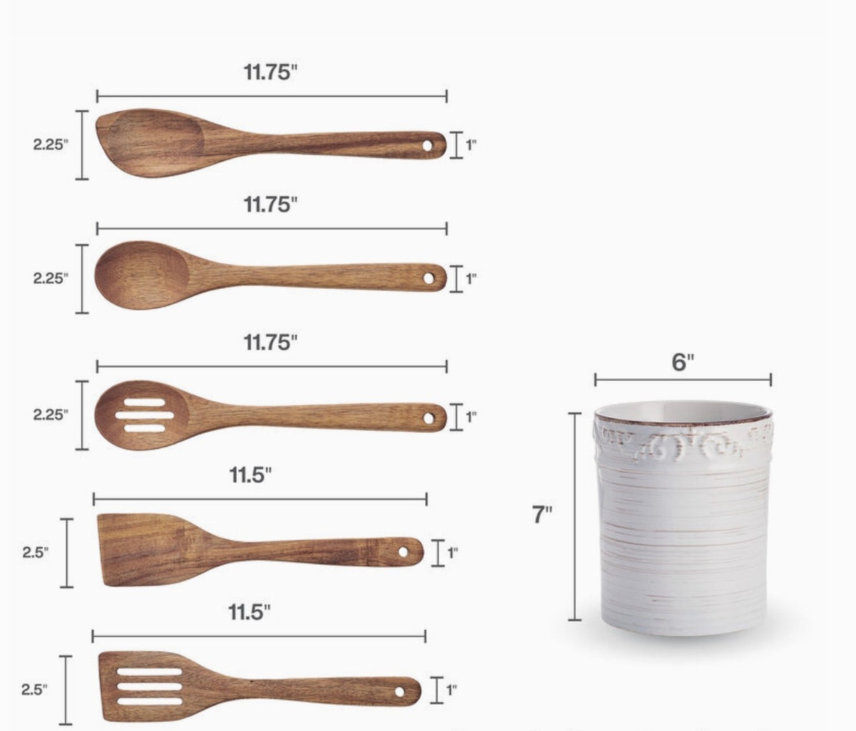 Trellis Crock WITH Utensils
