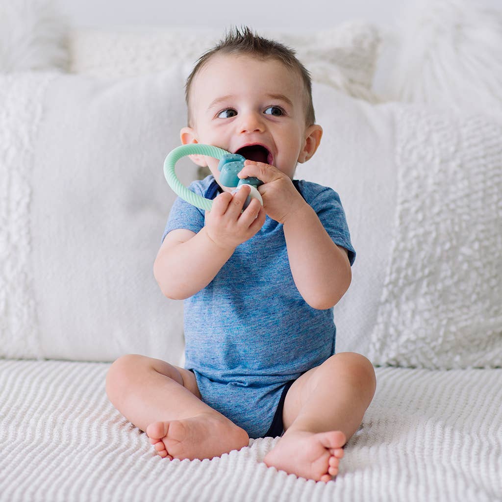 Ritzy Rattle™ Silicone Teether Rattles: Rainbow