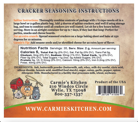Buttermilk Ranch Cracker Seasoning