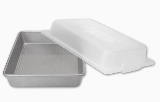 Seamless Rectangular Cake Pan & Lid Set