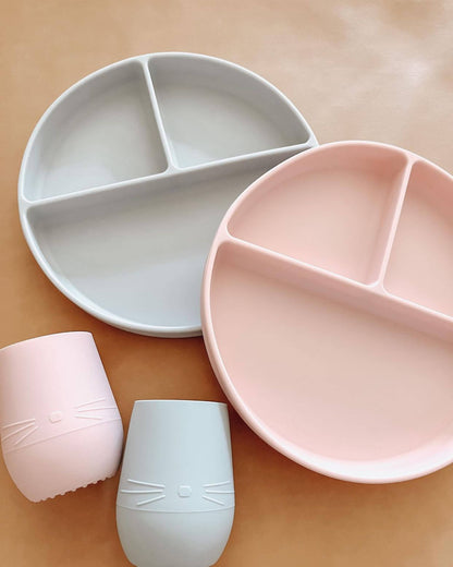 Baby Plate with Suction and  Divided Portions (Sky)