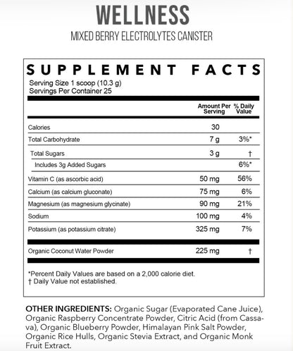 Electrolytes - Mixed Berry - 25 Serving Canister