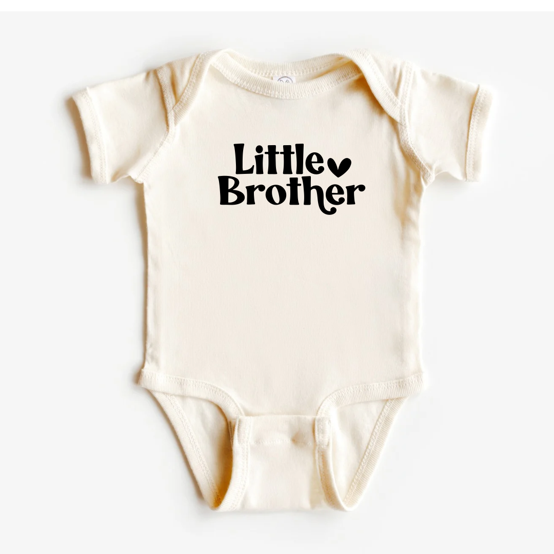 Little Brother Bodysuit | Gender Reveal Baby | Kids: 0-3 Months, Short