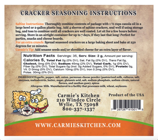 Garlic Parmesan Cracker Seasoning