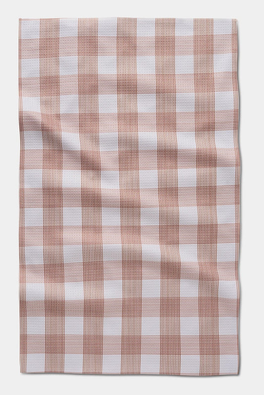 Vintage Gingham Natural Tea Towel